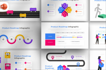 Product Roadmap PowerPoint Infographic Template